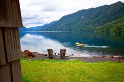 Boat on Crescent Lake in China Silk Road Tour