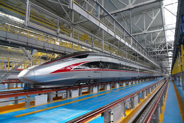 High-speed bullet train from Shanghai to Tunxi on a Mount Huangshan tour