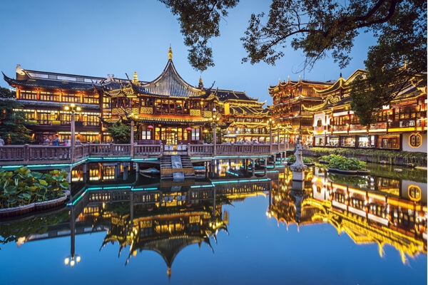 Shanghai skyline at sunrise during Mount Huangshan tour