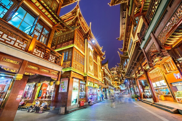 beautiful Shanghai in night - night market