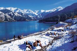 enjoy Heavenly Lake in China Silk Road Tour